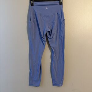 Lululemon Womens leggings blue  athleisure workout hiking yoga cozy comfy 6